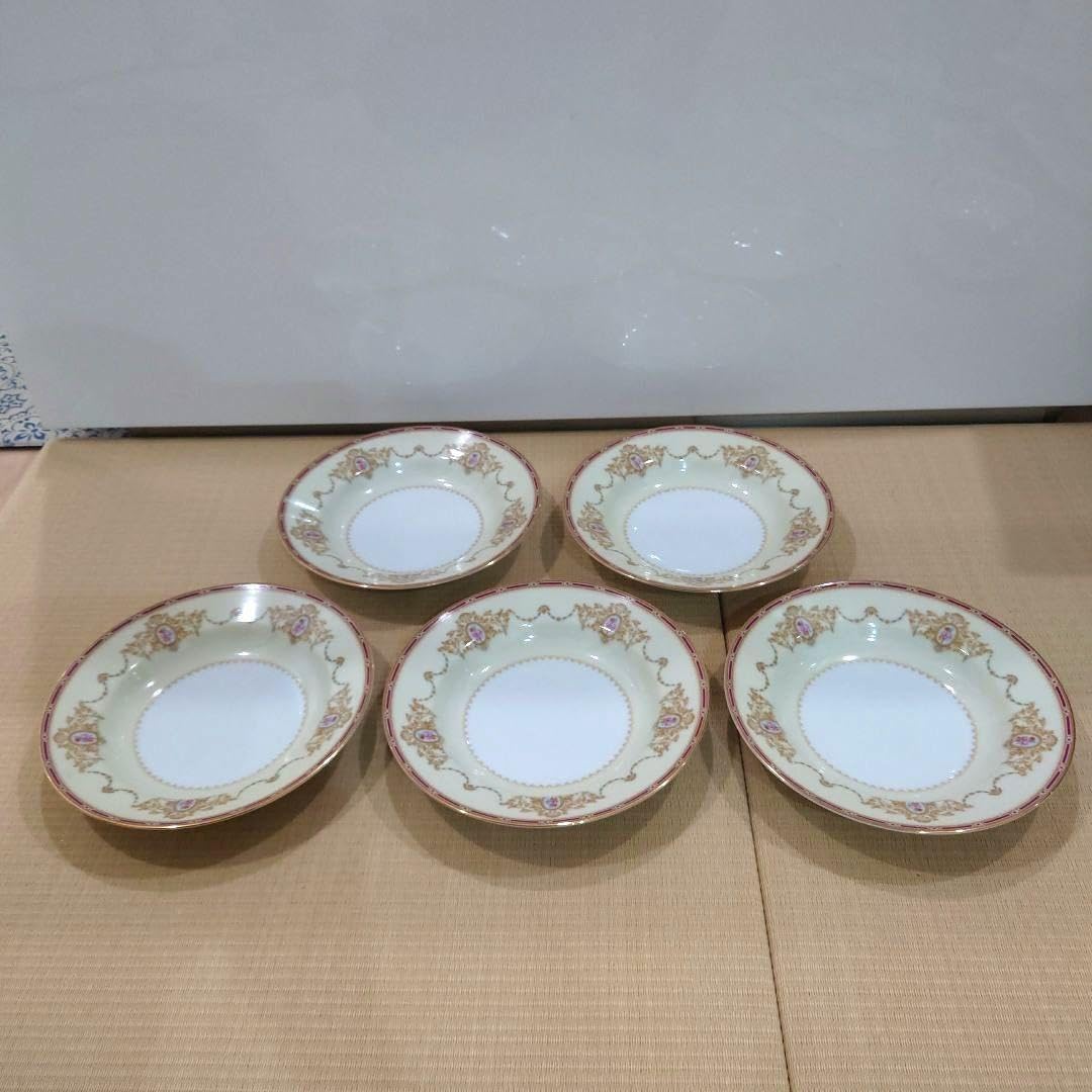 オールドノリタケ 日本陶器会社 グレービーボート スープ皿5枚